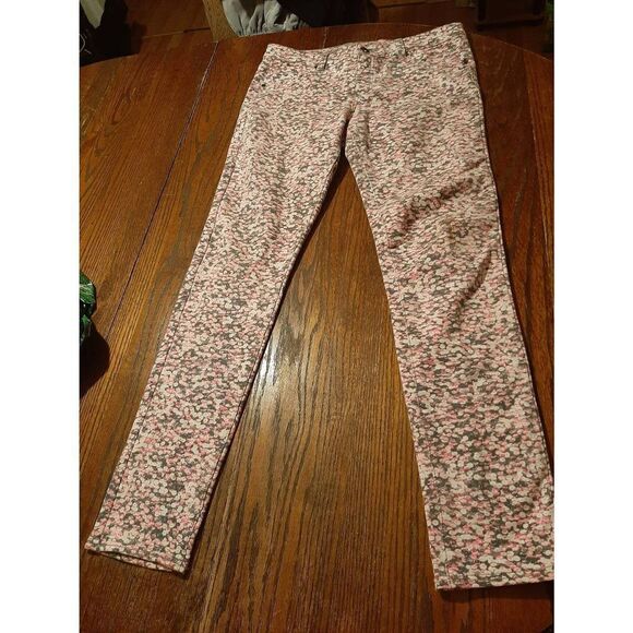 Girls 16.5 Justice Premium Jeans Simly Low Sparkly Stretcg Pants Knit Jeggings - Picture 1 of 4